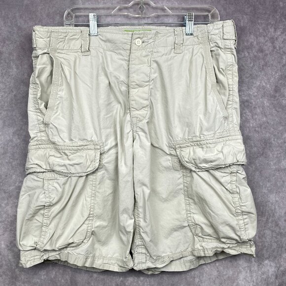 Vintage Gap Function & Durability Cargo Shorts Mens 36 Beige Green Tag 90's 00s - Picture 1 of 9